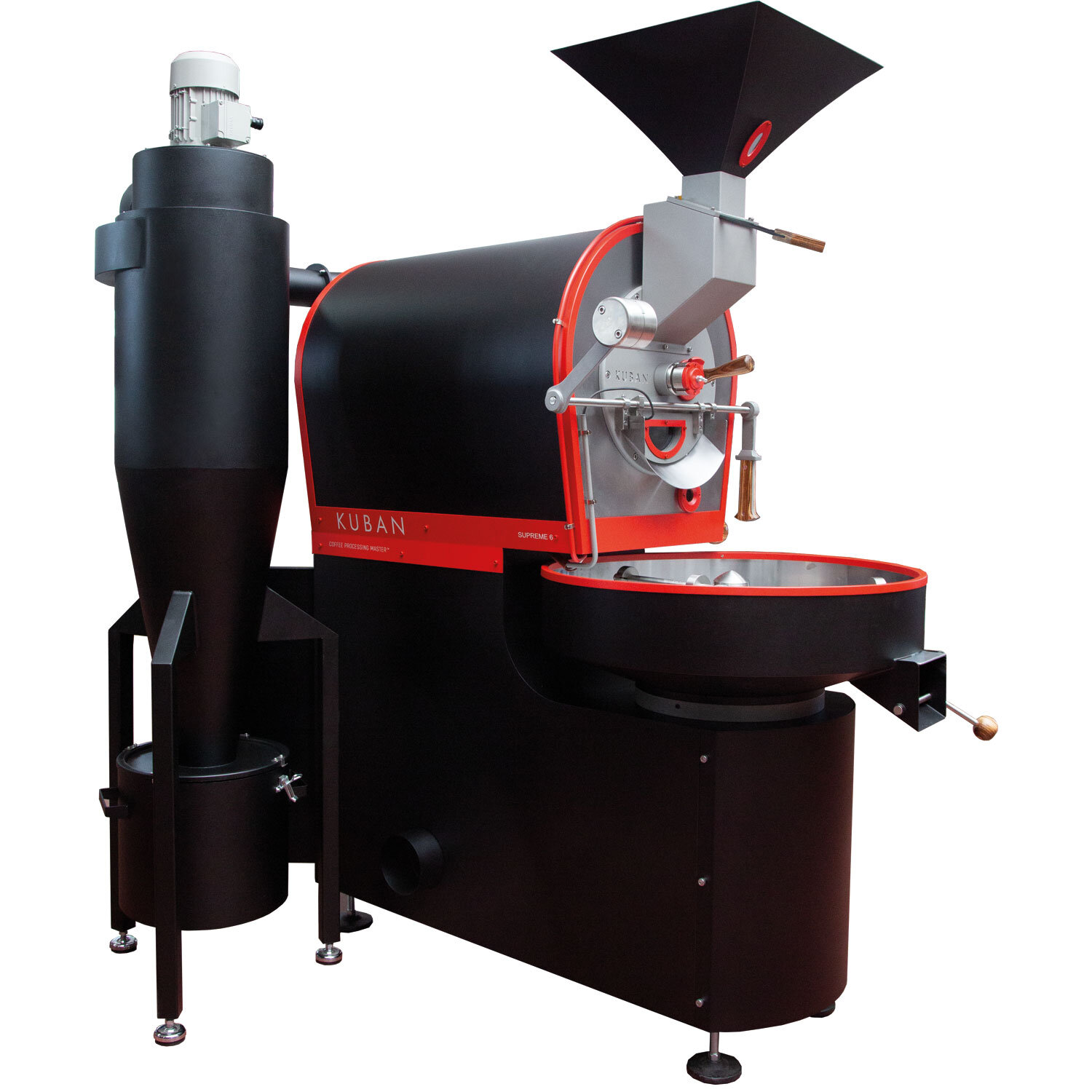 Supreme 6 Coffee Roaster, Professional Coffee Roasting, User-Friendly Design, Roast Masters, Precision Roasting, Kuban Roast Manager, Consistent Quality, User-Centric Innovation, Smart Roasting Technology, Batch Replication, Adjustable Drum Speed, Proportional Flame Level Adjustment, Volumetric Airflow Control, Efficiency in Coffee Roasting, Low Noise Control, Energy Efficiency, Lower Operating Costs, In-House Software, Roasting Process Management, Supreme Series Excellence
